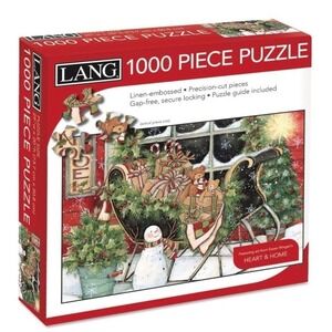 Lang Companies Santa's Sleigh 1000‎ Piece Puzzle by Susan Winget Christmas New